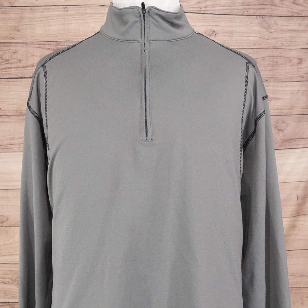 Tommy Armour Pullover Mens XL Gray Dri-Logic‎ 1/4 Zip Lightweight Golf Top